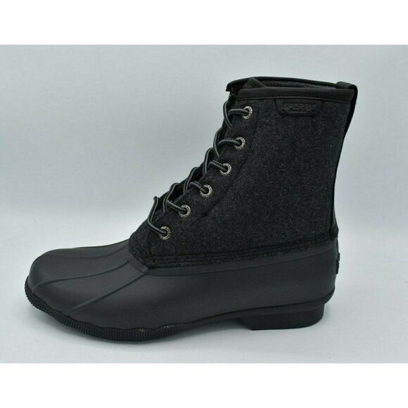Sperry Mens Size‎ 8 M Saltwater Wool Dark Grey Duck Boots Shoes STS23076